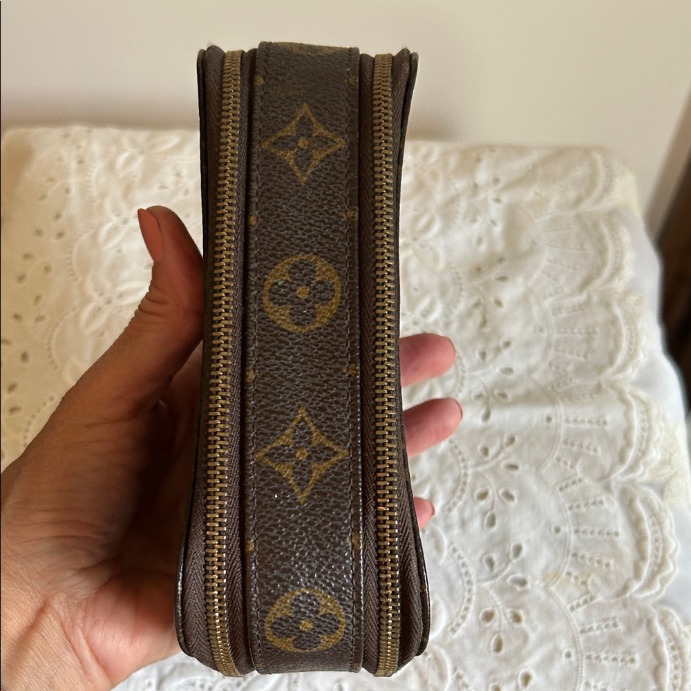 Louis Vuitton Brown Monogram Canvas Double Zip Pouch - Picture 3 of 13